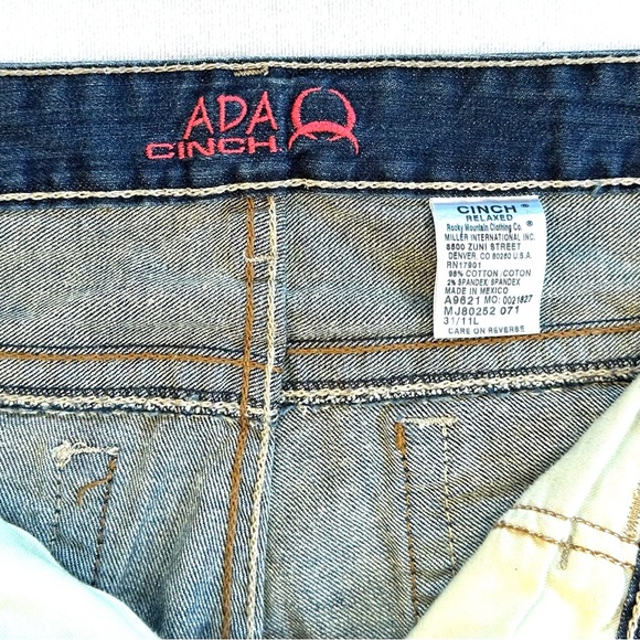 CINCH ADA RELAXED FIT MED STONEWASH RELAXED BOOTCUT JEANS. Sz 11/31 - Picture 13 of 13